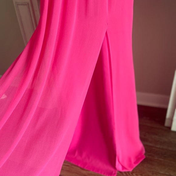 BEBE- Pink Bridesmaids Dress - Picture 3 of 12